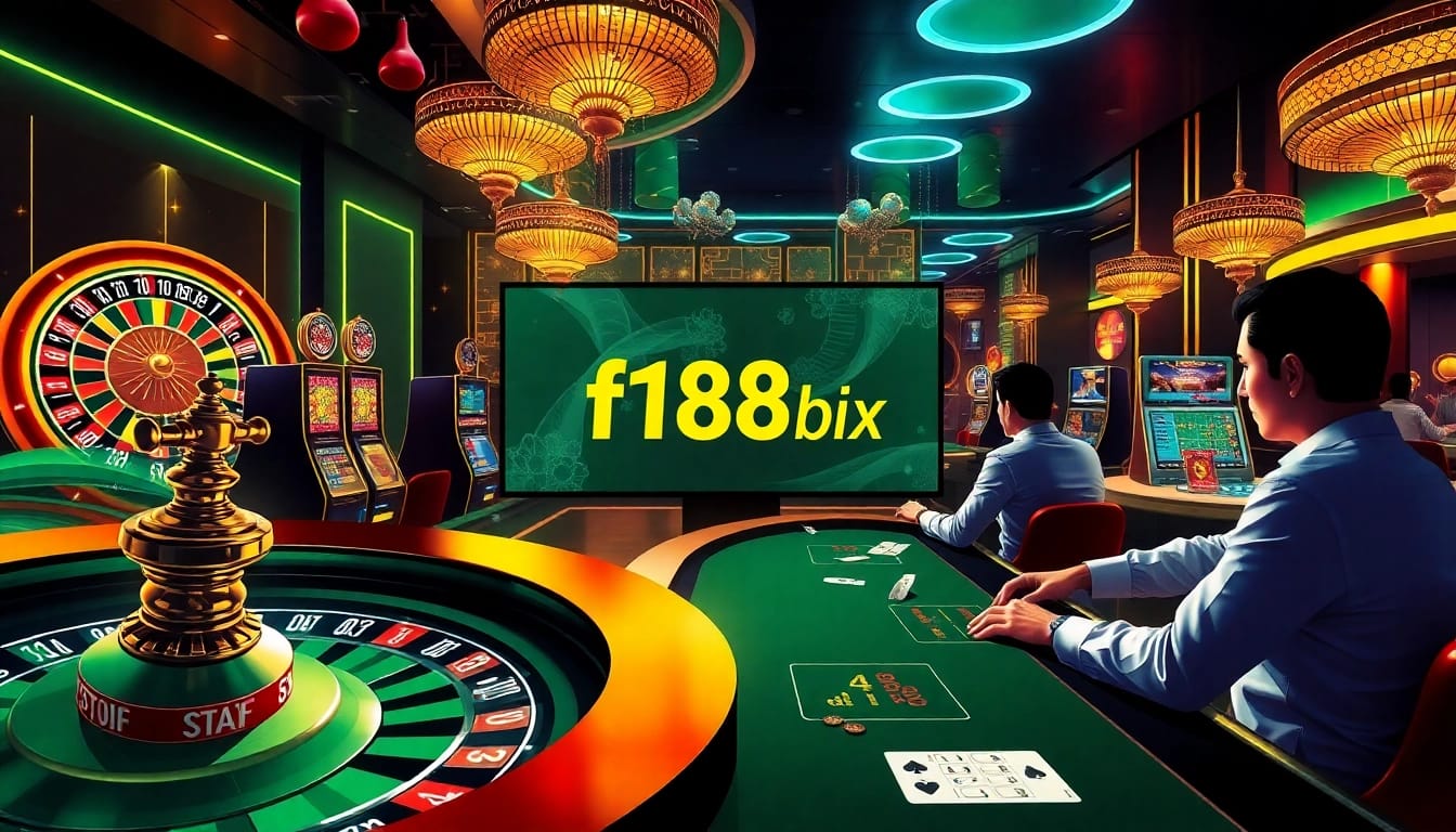 Engage with exciting gaming visuals at https://f168biz.com/, featuring roulette, poker, and vibrant slot machines.