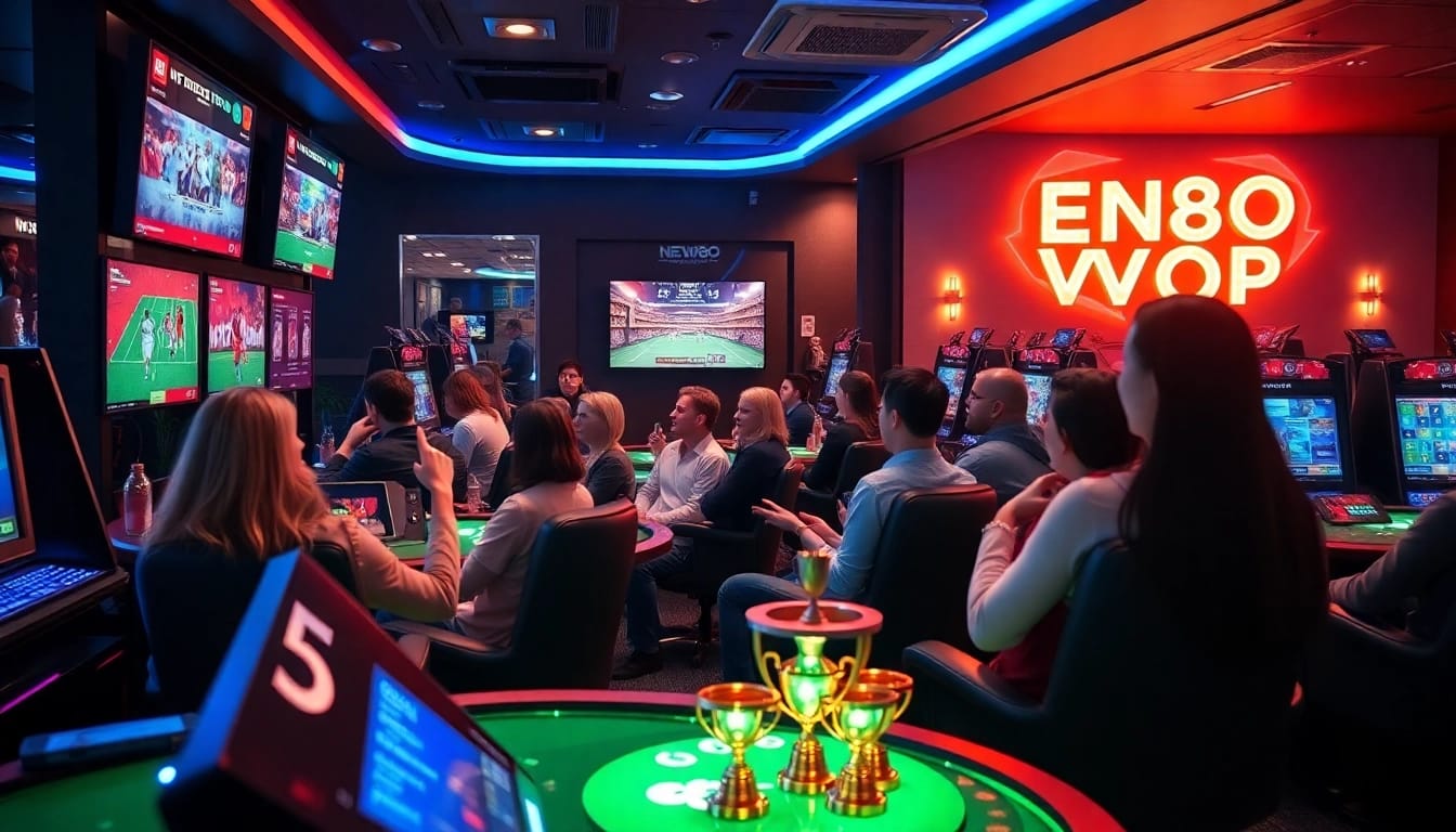 Experience the excitement of online gambling at new88go.com with diverse players and modern gaming setup.