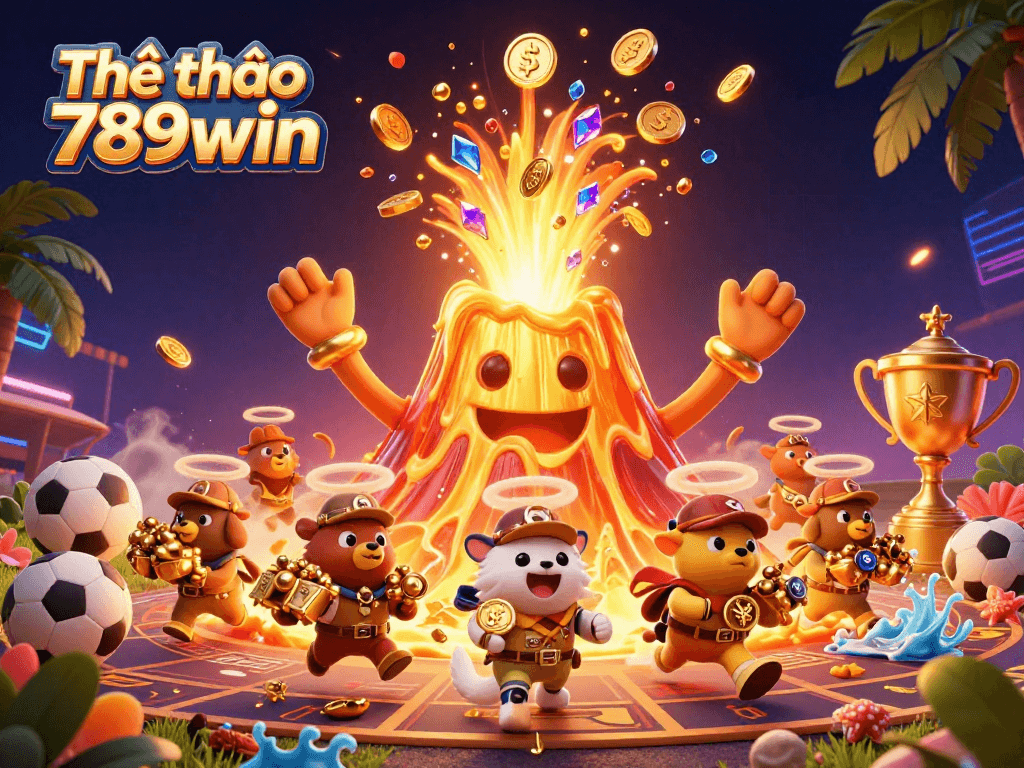 Experience thrilling sports betting with Thể thao 789win as the golden volcano erupts treasure and excitement.