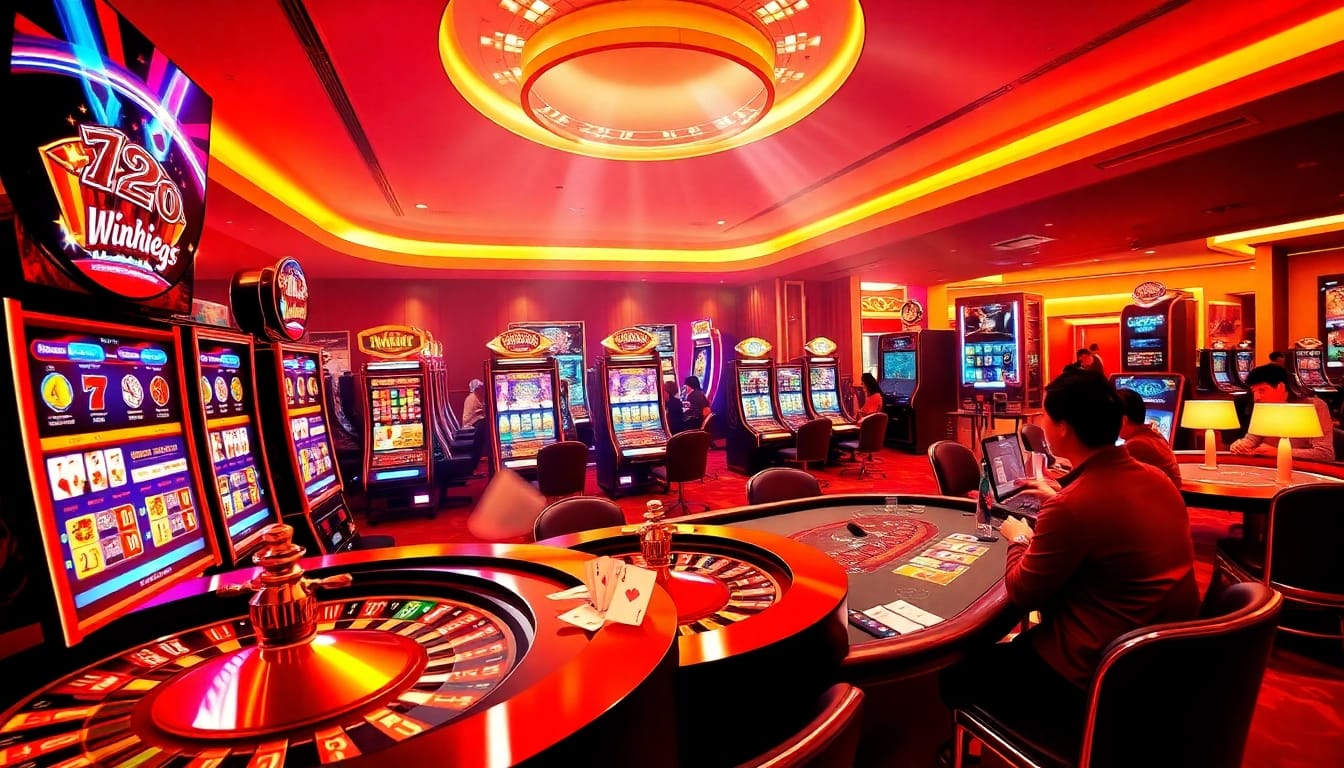 Engage in the thrilling world of game bài đổi thưởng with vibrant online casino visuals filled with action!