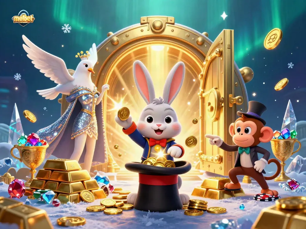 Experience thrilling gameplay with melbet's dynamic casino elements in a vibrant 3D illustration.