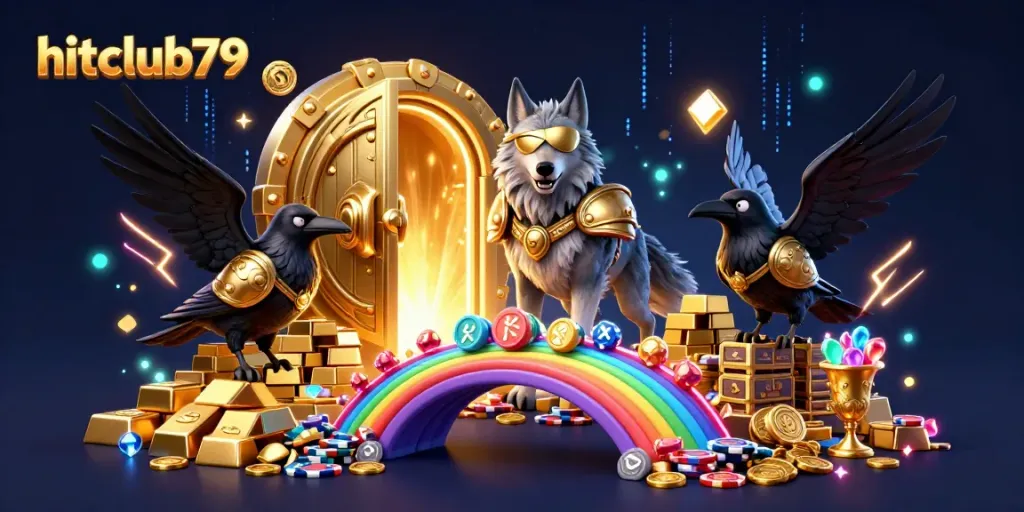 Engage with thrilling casino adventures at hitclub79, featuring Norse-inspired characters amid treasure.