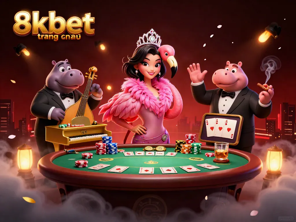Engage with thrilling graphics of 8xbet trang chủ showcasing vibrant casino elements and lively characters.
