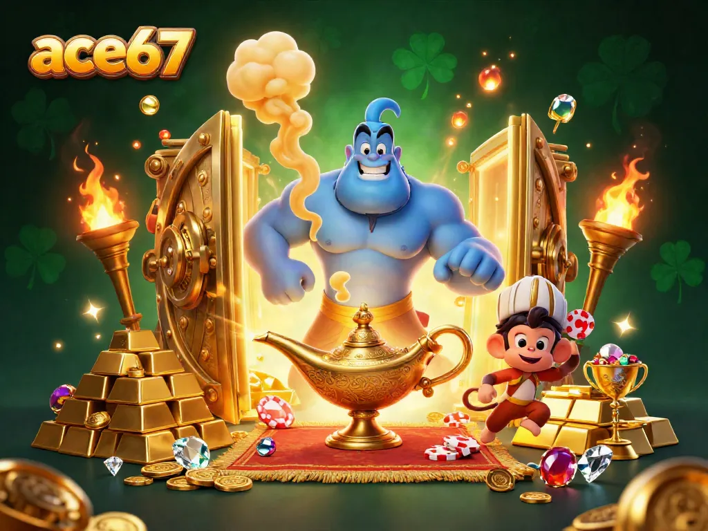 Experience ace67's magical casino adventure with vibrant gems and treasures galore.