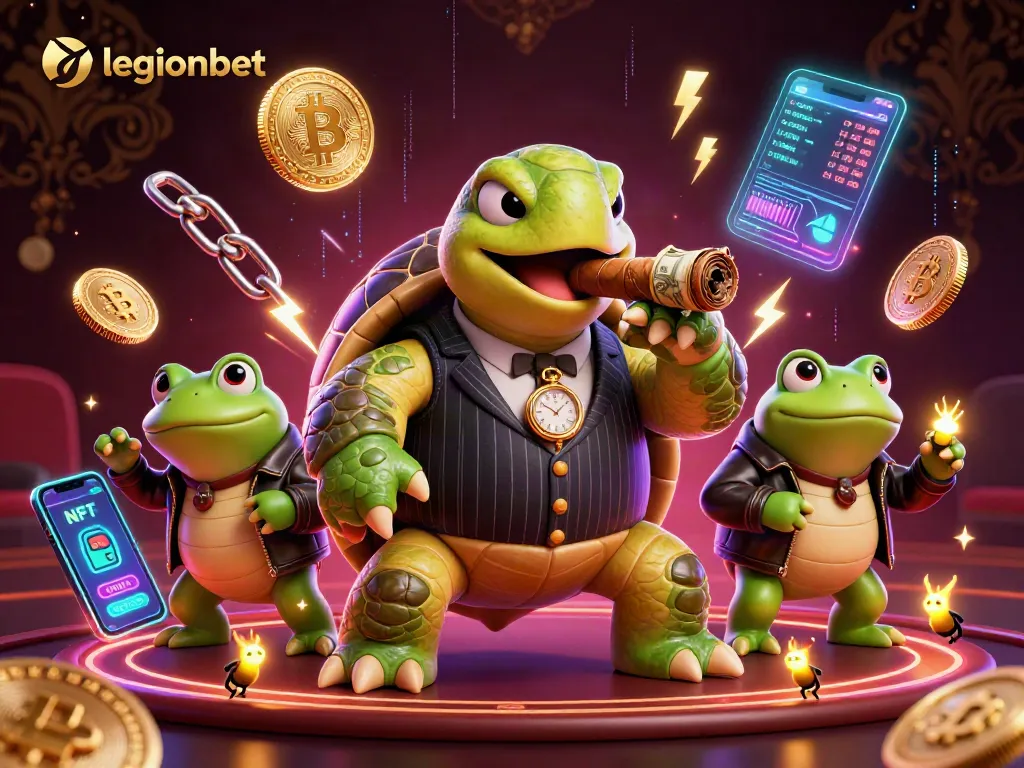Experience thrilling gameplay with legionbet's giant turtle mobster and vivid casino elements