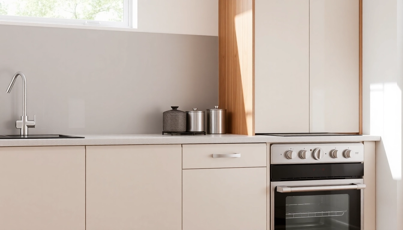 Showcase уреди за вграждане with a sleek dishwasher and ceramic hob in a contemporary kitchen design.