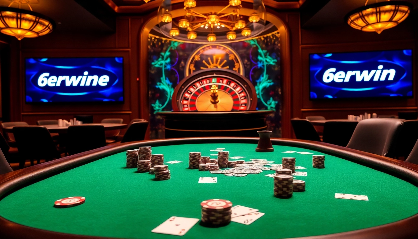 High-stakes gamblers at a poker table highlighting 6rwin Vip excitement and luxury.