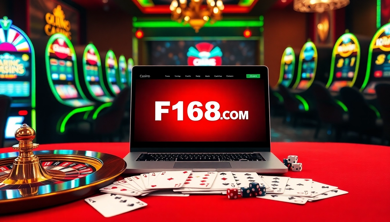 Experience thrilling gaming at F168.COM with an exciting atmosphere featuring roulette and poker.