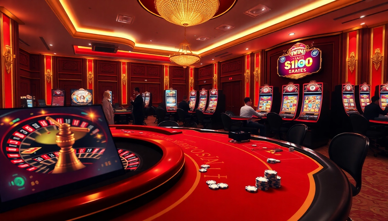 Experience the thrill of gaming at https://9win1.online/ with an exciting casino environment full of poker chips and roulette.