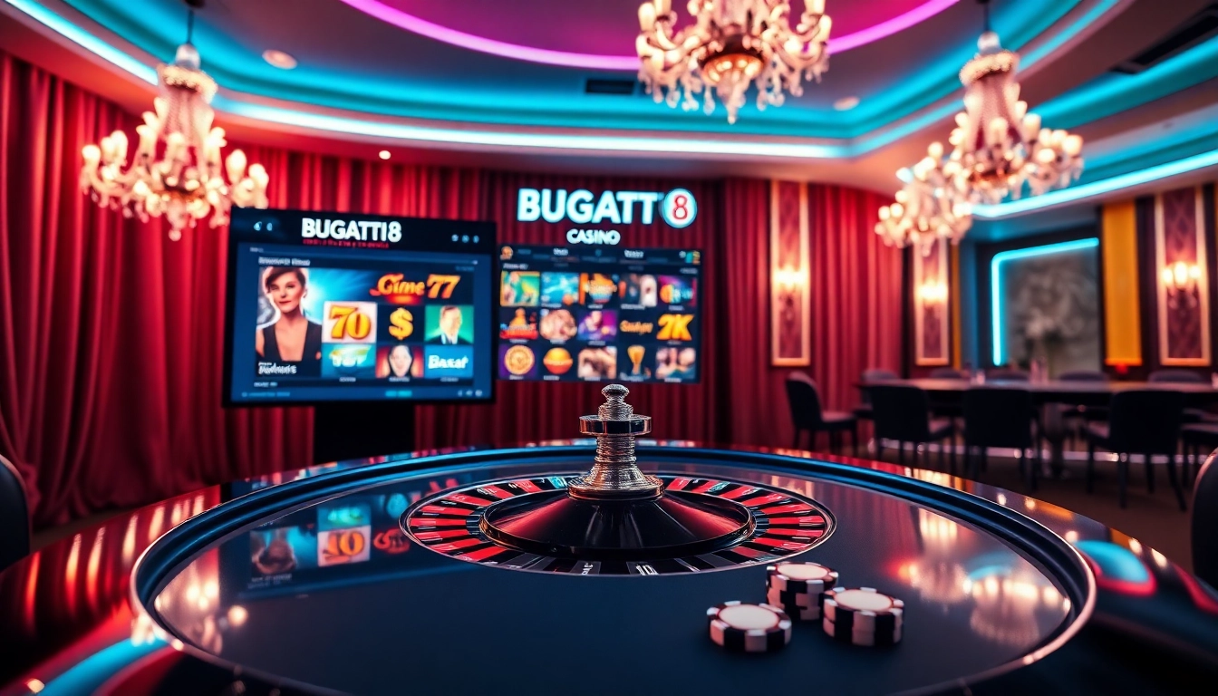 Jackpot excitement with Bugatti8 casino interface showcasing luxurious gaming options.