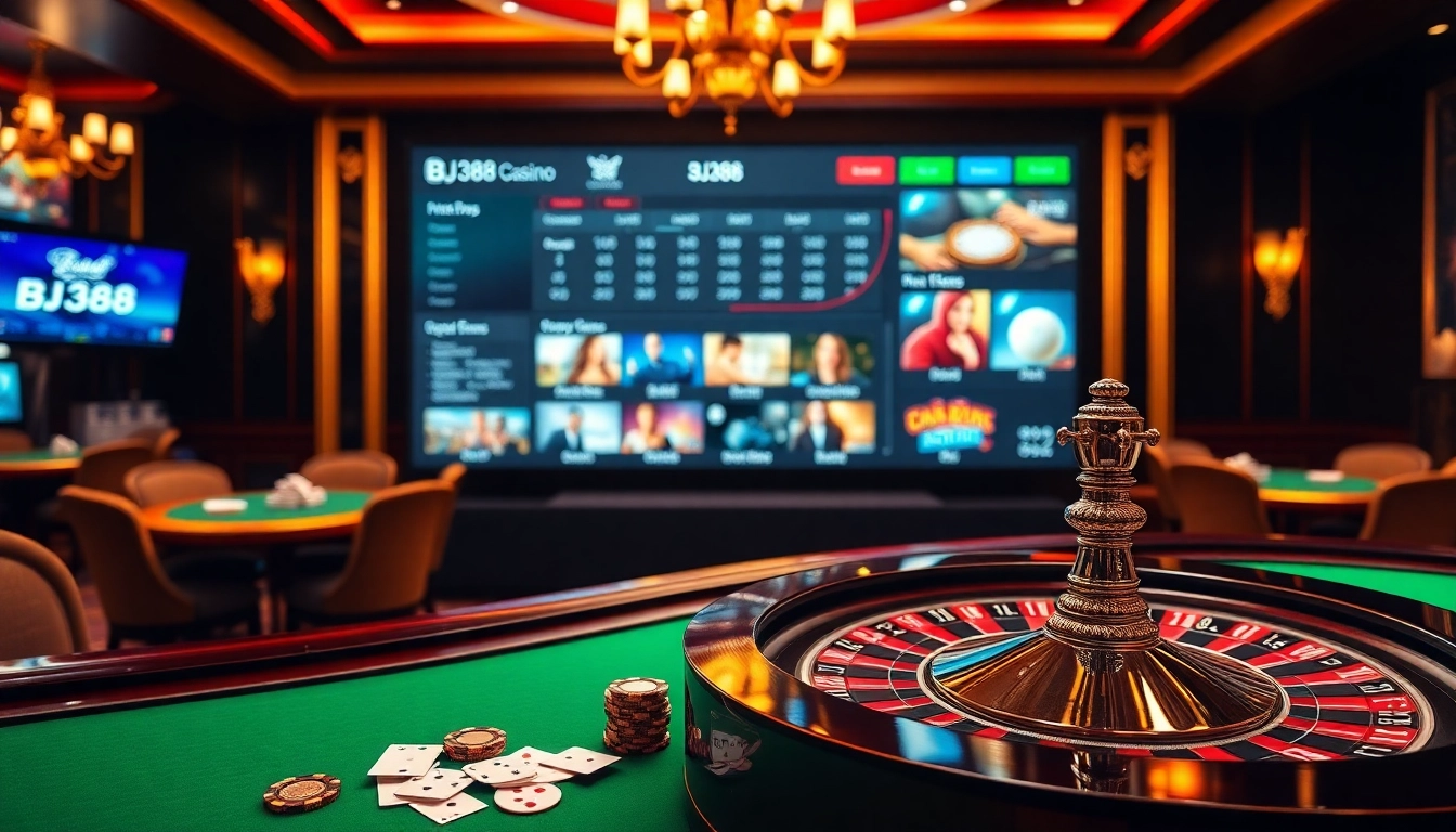 Experience thrilling online betting with BJ388's vibrant casino platform and luxury ambiance.