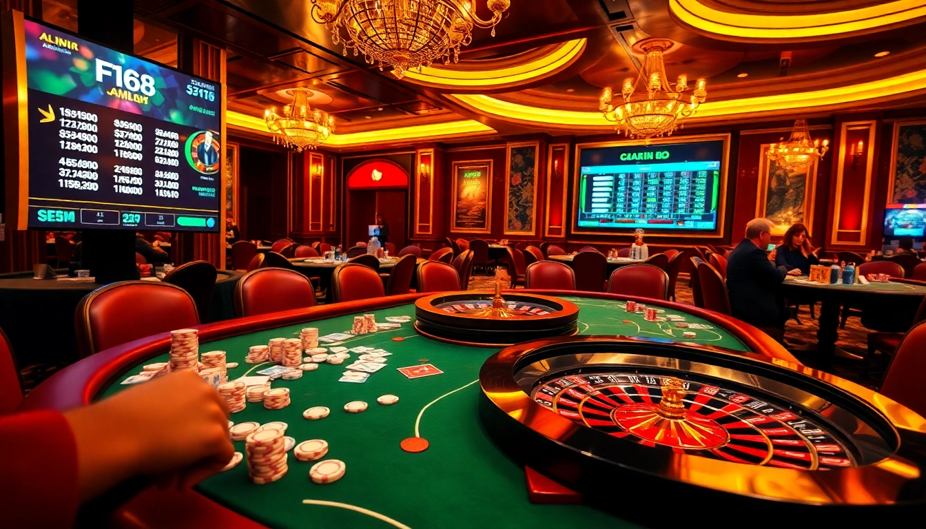 Experience the excitement at F168 with engaging casino games and premium betting tables.