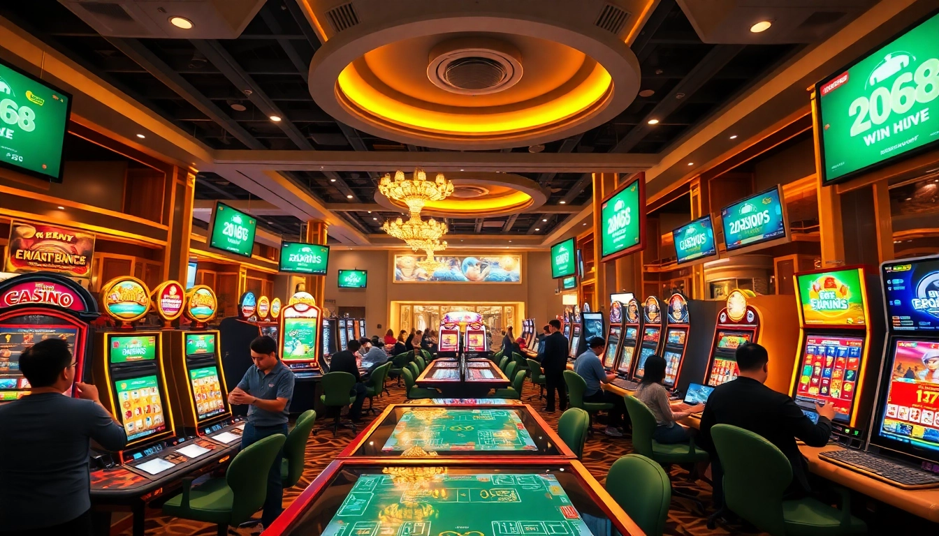 Dynamic online casino experience at ev88win.live with vibrant gaming visuals.