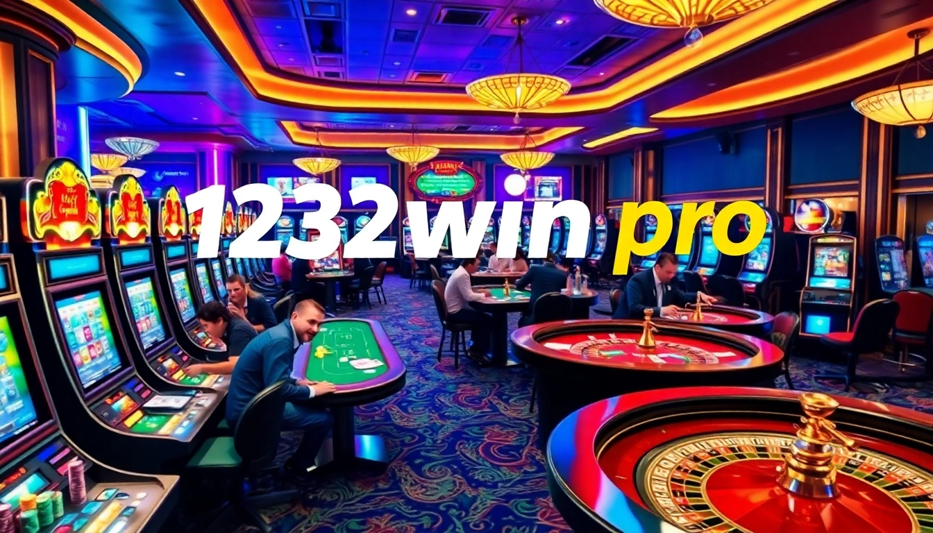Players enjoying games at a luxury casino environment, highlighting 123win pro themed experience.