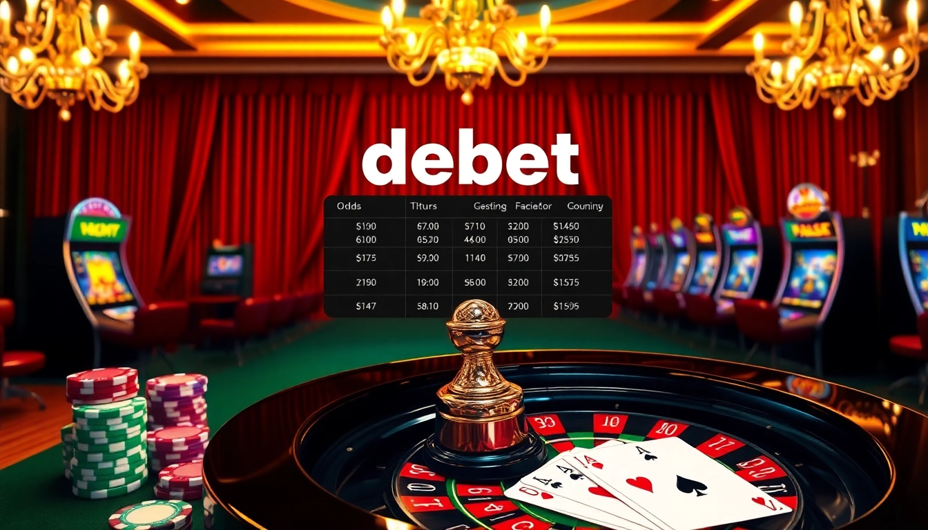 Experience an exciting casino atmosphere with the keyword debet at the center of vibrant games.