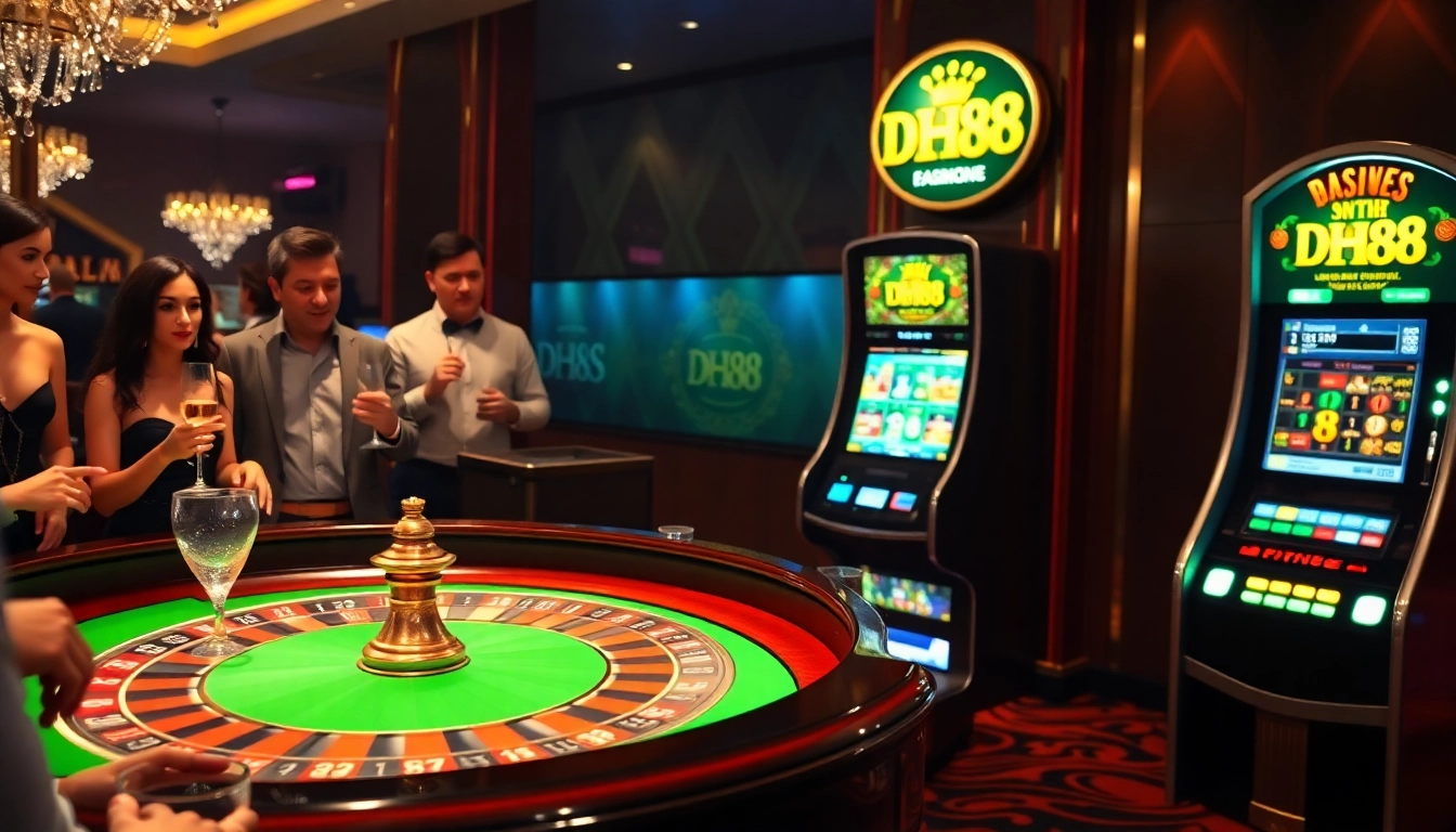 Experience the thrill of gambling at DH88 with exciting roulette and slot machines.