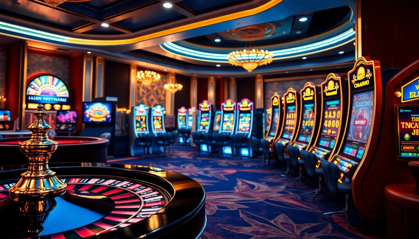 Experience exhilarating action at https://thabethome.com/ with vibrant casino elements like poker chips and roulette.
