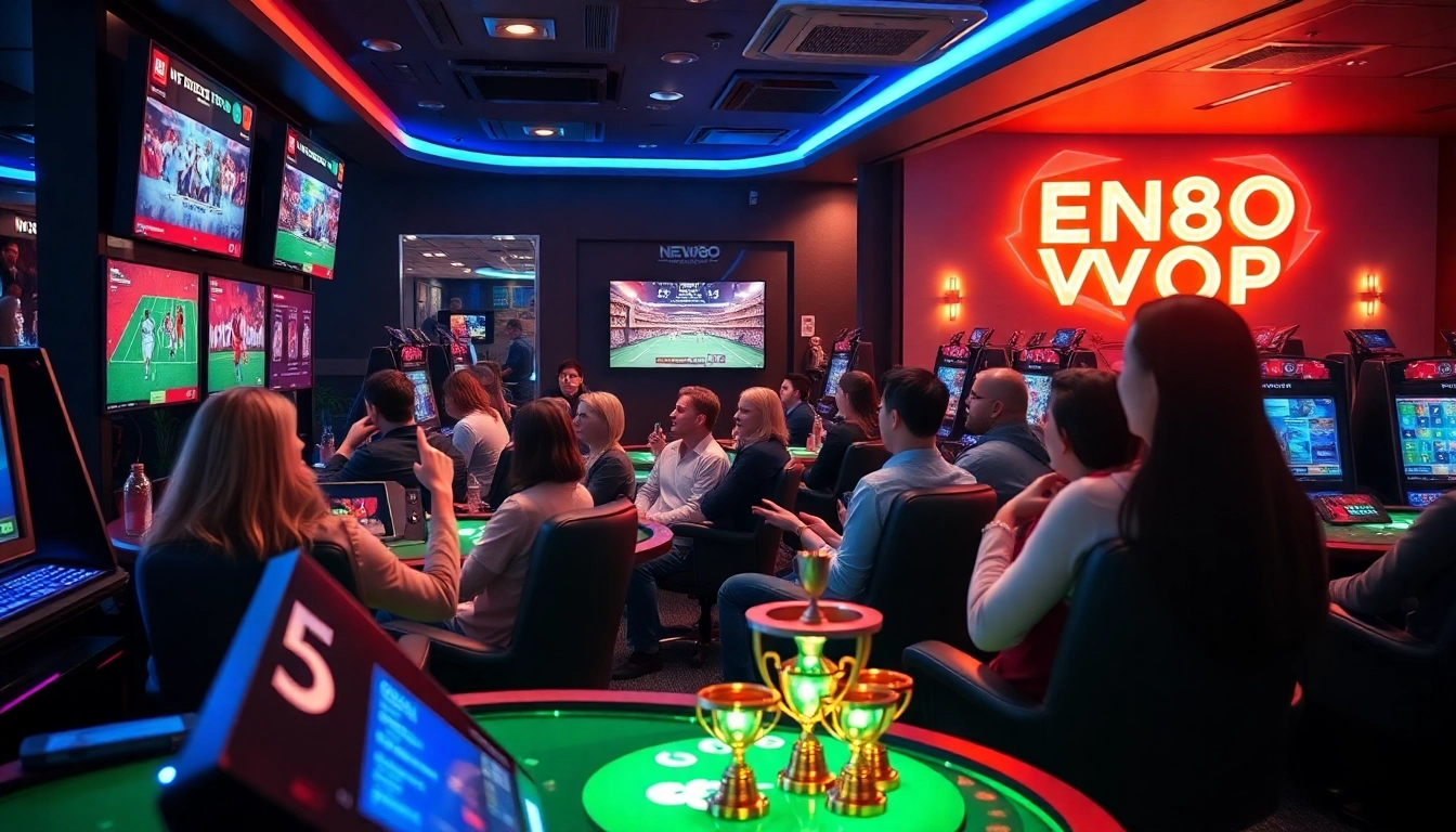 Experience the excitement of online gambling at new88go.com with diverse players and modern gaming setup.