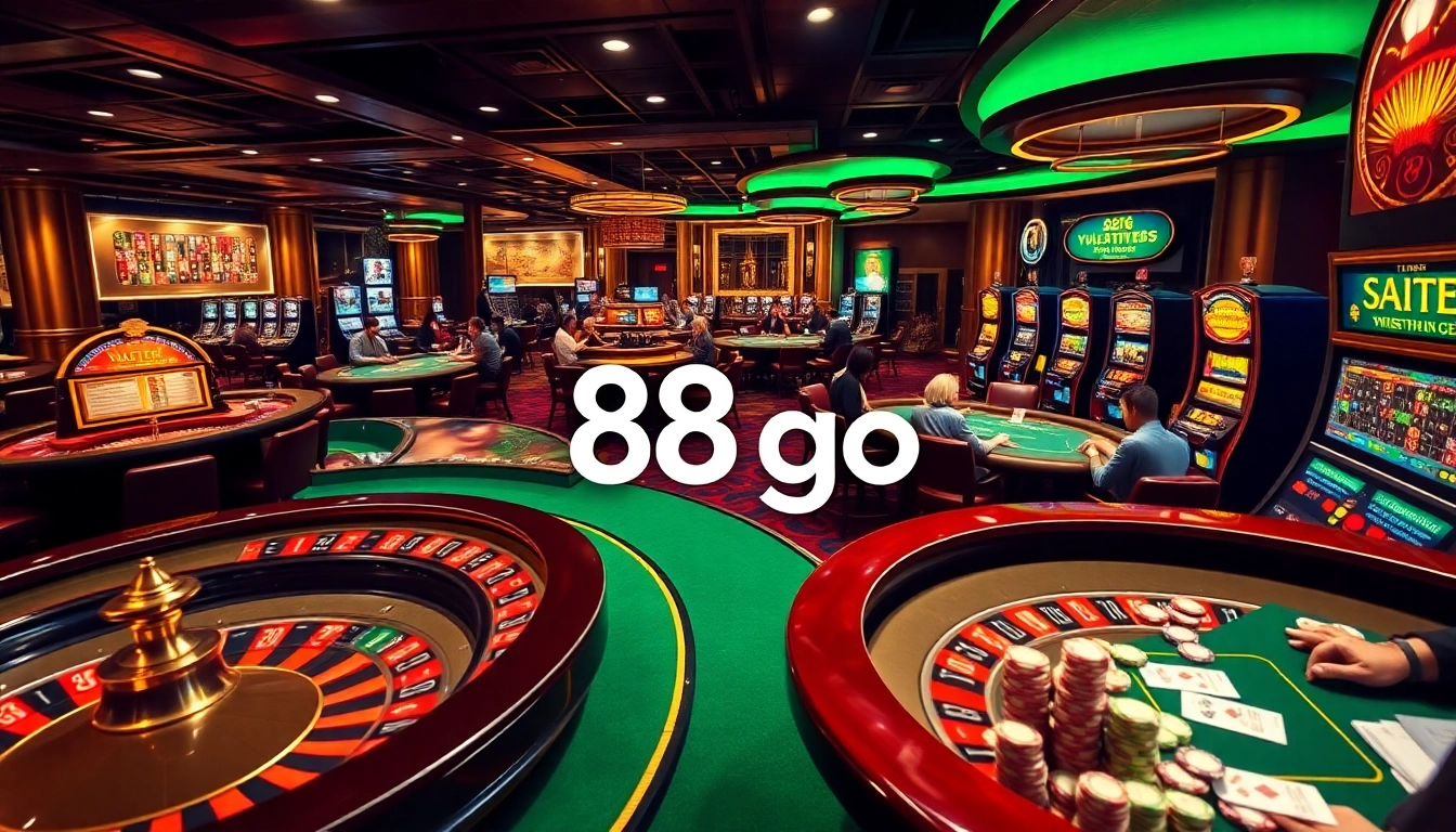 Engaging casino scene featuring a thrilling poker game with 88 go branding.