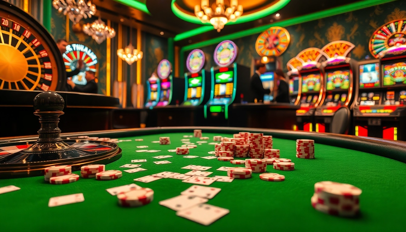 Experience the thrill of 79king bet with vibrant casino tables filled with cards and chips.