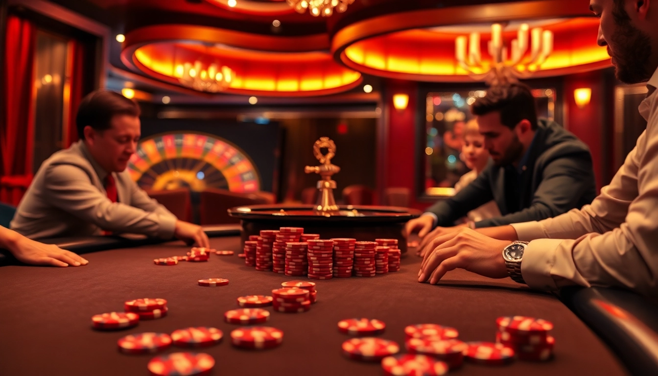 Join the excitement of Hi88 with thrilling poker action and vibrant casino scenes.