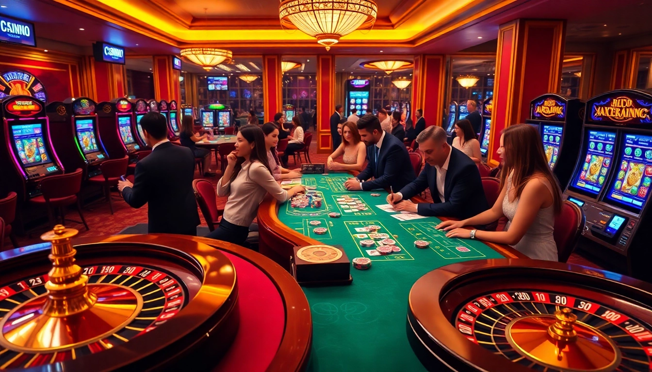 Experience the thrills of 88i with engaging casino tables, poker chips, and a dazzling roulette wheel.