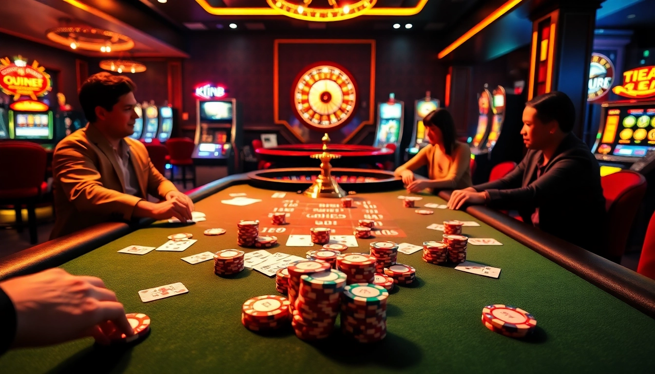Experience the luxury of gaming at xin88 with vibrant poker tables and thrilling roulette.