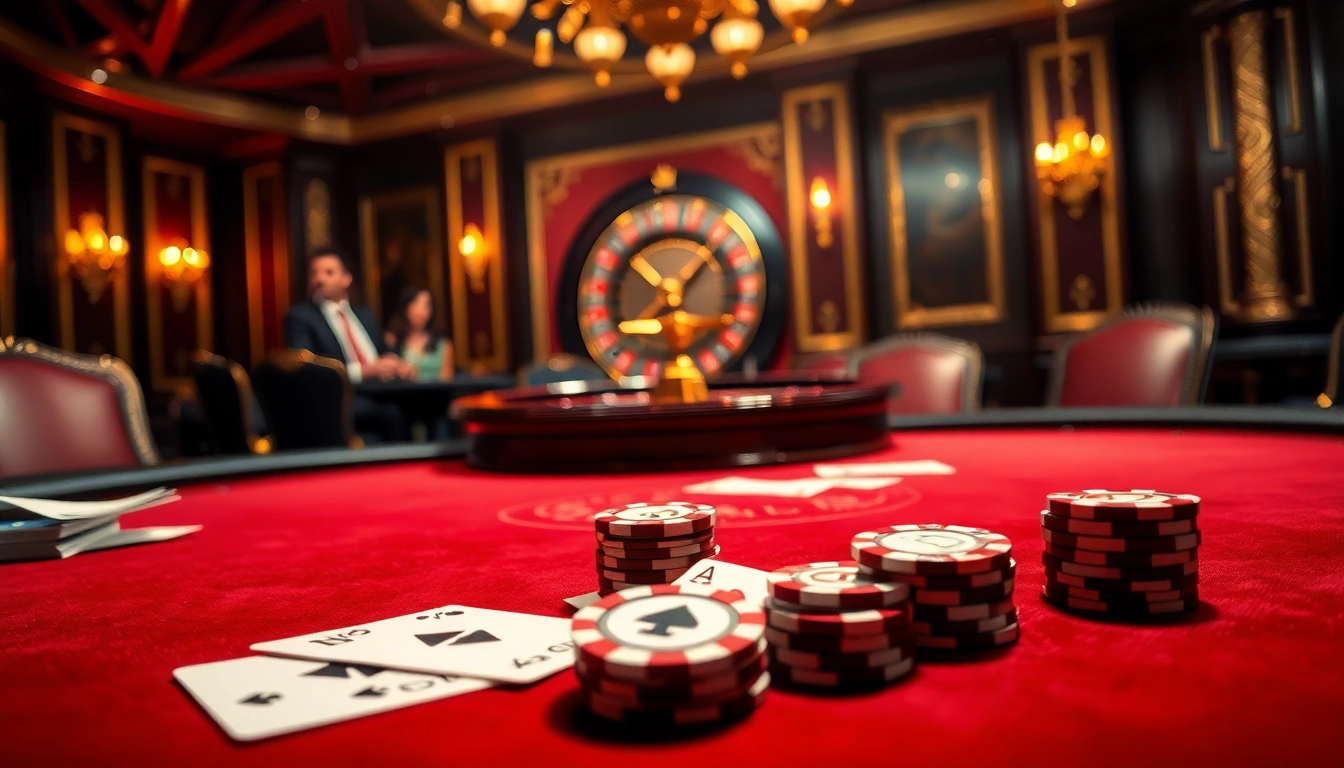 Engaged gamblers take their chances at a luxurious NK 88-themed casino table surrounded by excitement.