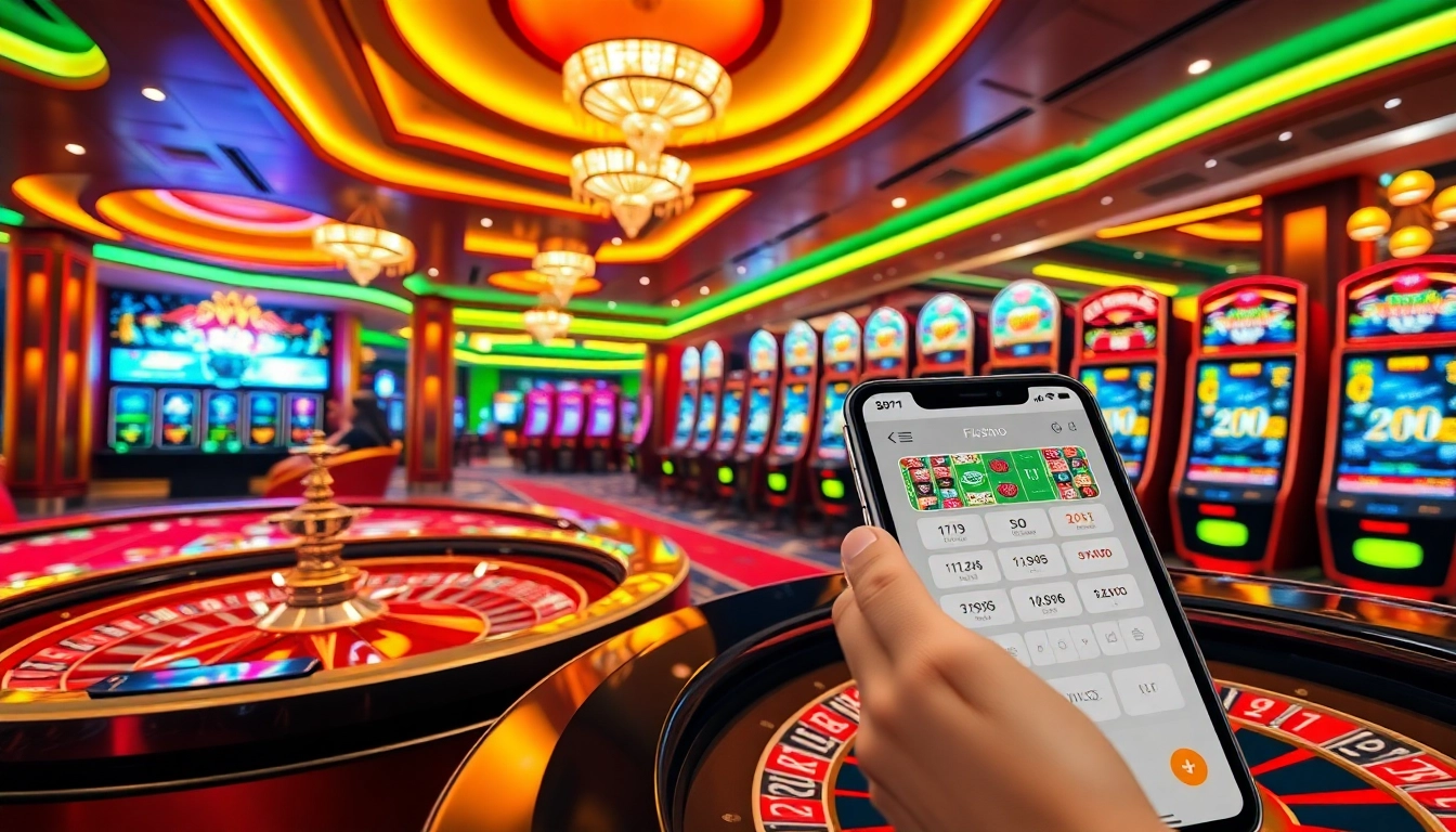 Experience the excitement of online gambling with the FLY88 App featuring vibrant casino elements and engaging gameplay.
