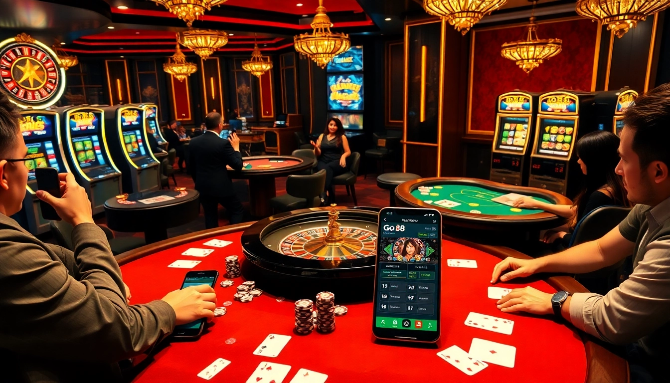 Engage in exciting go88 play with a luxurious casino featuring card games, slots, and roulette.