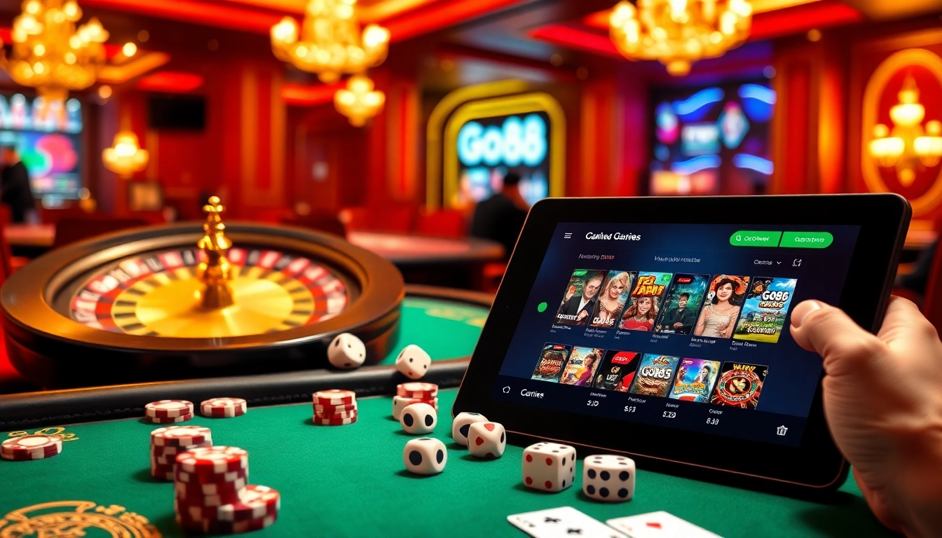 Experience the excitement of gambling at Go88 with vibrant casino tables and interactive games.