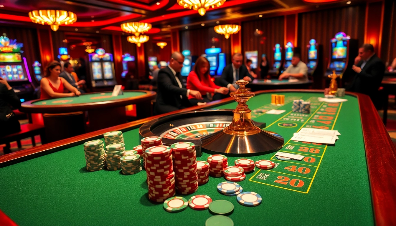 Experience exciting gaming with rik vip at a vibrant casino table showing cards and chips.