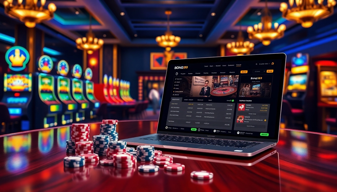 Engage in thrilling online betting with bong99's dynamic casino interface.