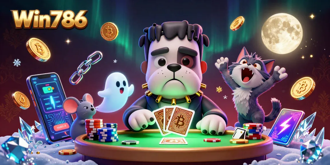 Join the excitement at Win786 with a vibrant scene of engaging characters in a thrilling casino setting!