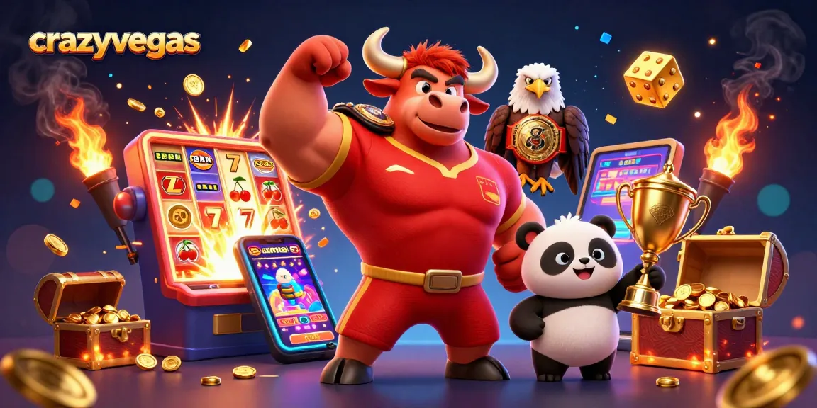Experience thrilling wins with crazyvegas at a vibrant online casino scene featuring exciting characters and games.